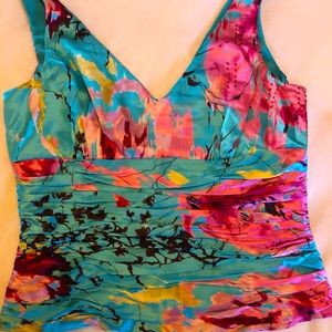 Silk multi color top